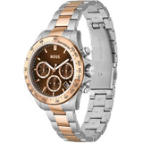 Buy Shop Hugo Boss Novia Brown Dial Two Tone Steel Strap Watch for Women - 1502617 USA Online