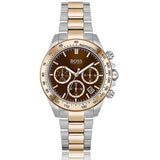 Buy Shop Hugo Boss Novia Brown Dial Two Tone Steel Strap Watch for Women - 1502617 USA Online