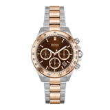 Buy Shop Hugo Boss Novia Brown Dial Two Tone Steel Strap Watch for Women - 1502617 USA Online