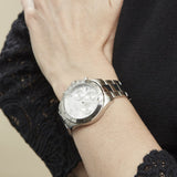 Buy Shop Hugo Boss Novia Chronograph Silver Dial Silver Steel Strap Watch for Women - 1502616 USA Online