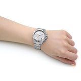 Buy Shop Hugo Boss Novia Chronograph Silver Dial Silver Steel Strap Watch for Women - 1502616 USA Online