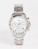 Buy Shop Hugo Boss Novia Chronograph Silver Dial Silver Steel Strap Watch for Women - 1502616 USA Online