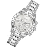 Buy Shop Hugo Boss Novia Chronograph Silver Dial Silver Steel Strap Watch for Women - 1502616 USA Online