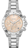 Buy Shop Hugo Boss Novia Pink Dial Silver Steel Strap Watch for Women - 1502615 USA Online