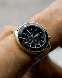 Buy Shop Hugo Boss Ocean Edition Black Dial Gold Mesh Bracelet Watch for Men - 1513703 USA Online
