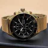 Buy Shop Hugo Boss Ocean Edition Black Dial Gold Mesh Bracelet Watch for Men - 1513703 USA Online