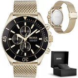 Buy Shop Hugo Boss Ocean Edition Black Dial Gold Mesh Bracelet Watch for Men - 1513703 USA Online