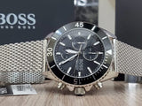Buy Shop Hugo Boss Ocean Edition Black Dial Silver Mesh Bracelet Watch for Men - 1513701 USA Online