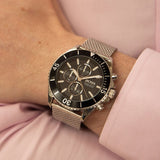 Buy Shop Hugo Boss Ocean Edition Black Dial Silver Mesh Bracelet Watch for Men - 1513701 USA Online