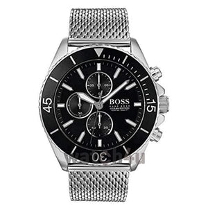 Buy Shop Hugo Boss Ocean Edition Black Dial Silver Mesh Bracelet Watch for Men - 1513701 USA Online