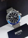 Buy Shop Hugo Boss Ocean Edition Black Dial Silver Mesh Strap Watch for Men - 1513742 USA Online