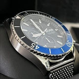 Buy Shop Hugo Boss Ocean Edition Black Dial Silver Mesh Strap Watch for Men - 1513742 USA Online