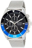 Buy Shop Hugo Boss Ocean Edition Black Dial Silver Mesh Strap Watch for Men - 1513742 USA Online