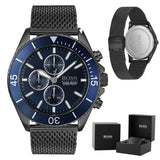 Buy Shop Hugo Boss Ocean Edition Blue Dial Black Mesh Bracelet Watch for Men - 1513702 USA Online