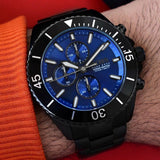 Buy Shop Hugo Boss Ocean Edition Navy Blue Dial Black Steel Strap Watch for Men - 1513743 USA Online