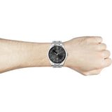Buy Shop Hugo Boss Officer Black Dial Silver Steel Strap Watch for Men - 1513614 USA Online