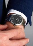 Buy Shop Hugo Boss Officer Black Dial Silver Steel Strap Watch for Men - 1513614 USA Online