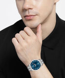 Buy Shop Hugo Boss Officer Chronograph Blue Dial Silver Steel Strap Watch for Men - 1513615 USA Online