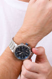 Buy Shop Hugo Boss One Chronograph Blue Dial Silver Steel Strap Watch For Men - 1513999 USA Online