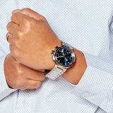 Buy Shop Hugo Boss One Chronograph Blue Dial Silver Steel Strap Watch For Men - 1513999 USA Online
