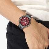 Buy Shop Hugo Boss One Chronograph Red Dial Grey Steel Strap Watch For Men - 1514000 USA Online