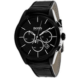 Buy Shop Hugo Boss Onyx Black Dial Black Leather Strap Watch for Men - 1513367 USA Online