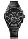 Buy Shop Hugo Boss Onyx Black Dial Black Leather Strap Watch for Men - 1513367 USA Online