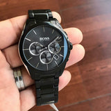 Buy Shop Hugo Boss Onyx Black Dial Black Steel Strap Watch for Men - 1513365 USA Online