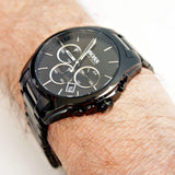 Buy Shop Hugo Boss Onyx Black Dial Black Steel Strap Watch for Men - 1513365 USA Online