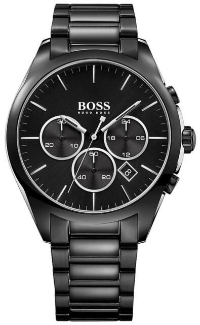 Buy Shop Hugo Boss Onyx Black Dial Black Steel Strap Watch for Men - 1513365 USA Online