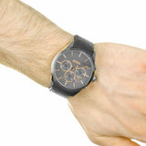 Buy Shop Hugo Boss Onyx Chronograph Grey Dial Black Leather Strap Watch For Men - HB1513366 USA Online