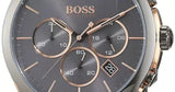 Buy Shop Hugo Boss Onyx Chronograph Grey Dial Black Leather Strap Watch For Men - HB1513366 USA Online