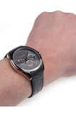 Buy Shop Hugo Boss Onyx Grey Dial Black Leather Strap Watch for Men - 1513366 USA Online