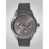 Buy Shop Hugo Boss Onyx Grey Dial Black Leather Strap Watch for Men - 1513366 USA Online