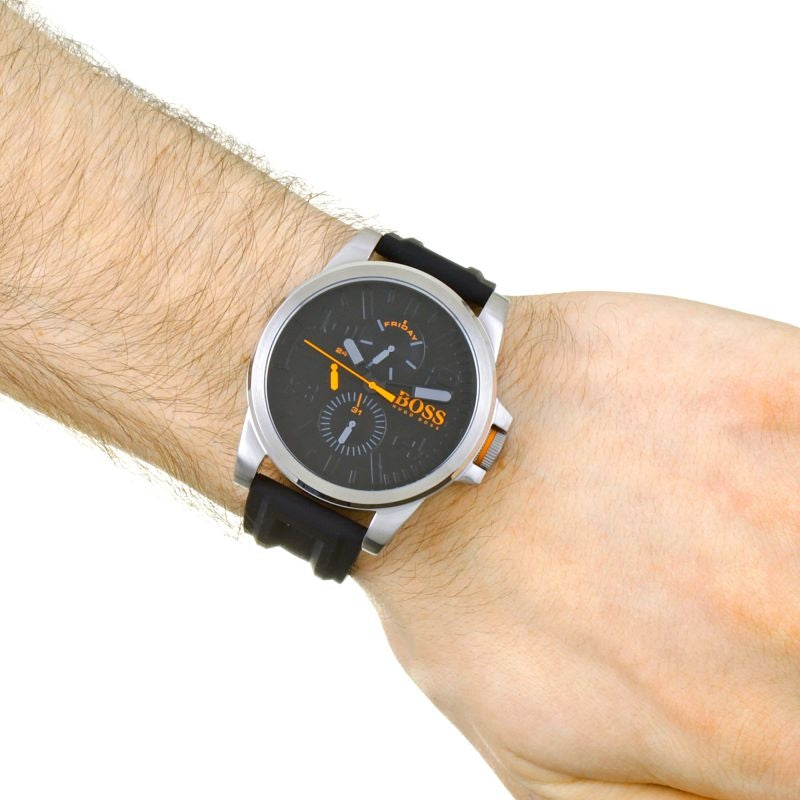 Buy Shop Hugo Boss Detroit Sport Quartz Black Dial Black Rubber Strap Watch for Men - 1550006 USA Online