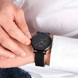 Buy Shop Hugo Boss Oxygen Black Dial Black Mesh Bracelet Watch for Men - 1513636 USA Online