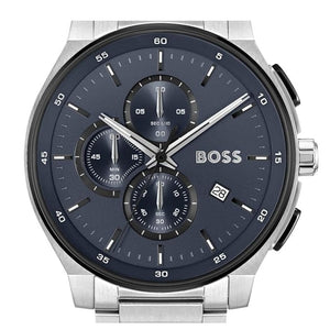 Buy Shop Hugo Boss Peak 2.0 Chronograph Blue Dial SIlver Steel Strap Watch for Men - 1514189 USA Online