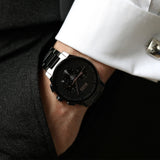 Buy Shop Hugo Boss Peak Black Dial Black Steel Strap Watch for Men - 1513814 USA Online