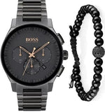 Buy Shop Hugo Boss Peak Black Dial Black Steel Strap Watch for Men - 1513814 USA Online