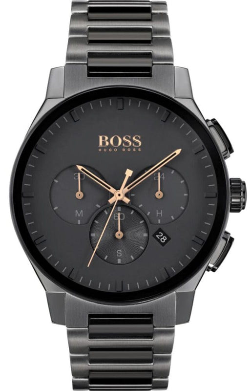 Buy Shop Hugo Boss Peak Black Dial Black Steel Strap Watch for Men - 1513814 USA Online