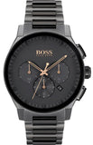 Buy Shop Hugo Boss Peak Black Dial Black Steel Strap Watch for Men - 1513814 USA Online