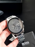 Buy Shop Hugo Boss Peak Black Dial Silver Steel Strap Watch for Men - 1513762 USA Online