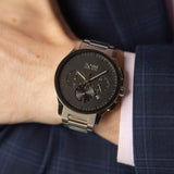 Buy Shop Hugo Boss Peak Black Dial Silver Steel Strap Watch for Men - 1513762 USA Online