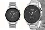 Buy Shop Hugo Boss Peak Black Dial Silver Steel Strap Watch for Men - 1513762 USA Online