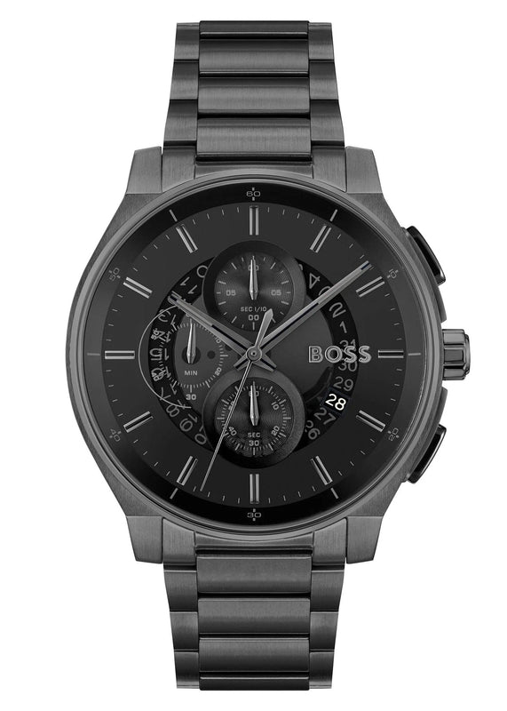 Buy Shop Hugo Boss Peak Chronograph Black Dial Black Steel Strap Watch for Men - 1514192 USA Online