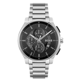Buy Shop Hugo Boss Peak Chronograph Black Dial Silver Steel Strap Watch for Men - 1514191 USA Online