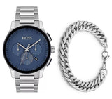 Buy Shop Hugo Boss Peak Chronograph Blue Dial Silver Steel Strap Watch for Men - 1513763 USA Online
