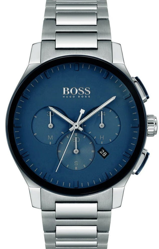 Buy Shop Hugo Boss Peak Chronograph Blue Dial Silver Steel Strap Watch for Men - 1513763 USA Online