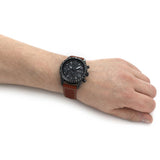 Buy Shop Hugo Boss Pilot Black Dial Brown Leather Strap Watch for Men - 1513851 USA Online