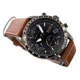 Buy Shop Hugo Boss Pilot Black Dial Brown Leather Strap Watch for Men - 1513851 USA Online